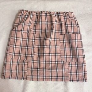 Francesca Pink Plaid Miniskirt Pastel Cottagecore Coquette Girl